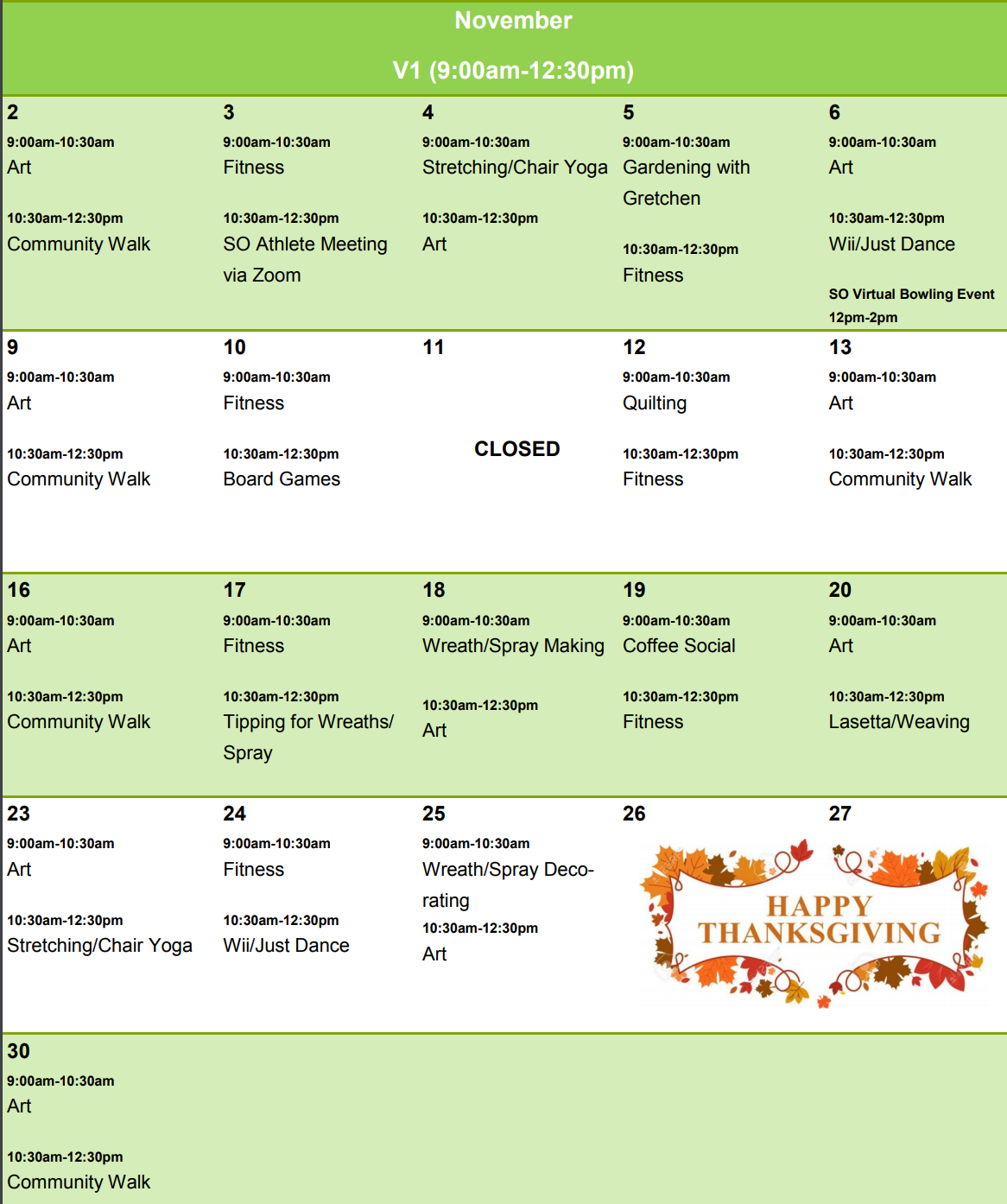Calendar Citizens of Maine